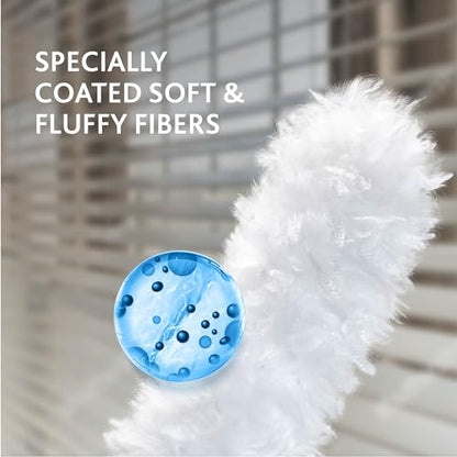 O-Cedar Flex & Catch Heavy Duty Dusting Kit with 3 Disposable Duster Refills | Extendable 3 Ft Handle with Stay-On Duster Hook | Traps 3X More Dust Than Feather Dusters