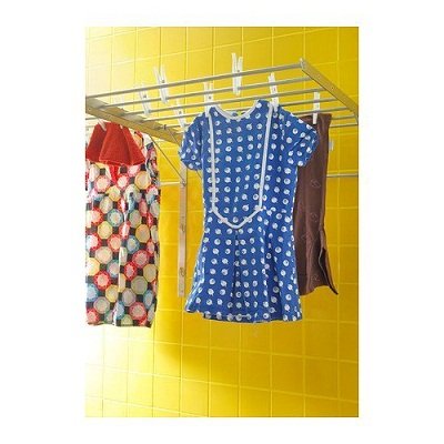 Wall Mounted Clothes Drying Rack - Stainless Steel Collapsible Laundry Rack - Space Saving Folding Accordion Dryer for Indoor & Outdoor Use (22Wx21Dx19H) - size: 22Wx21Dx19H