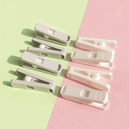 Strong Plastic Clothespins-16 Pack Heavy Duty Laundry Clothes Pins, Strong Clips, Non-Slip Clothes Pegs, Chip Clips, Hanger Clip, Rustless, Windproof, Heatproof-Gray - color: Gray