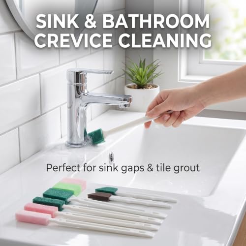 9Pcs Household Crevice Cleaning Brush Window Track Deep Scrubber Set - color: 9pcs-crevice Cleaning Brush
