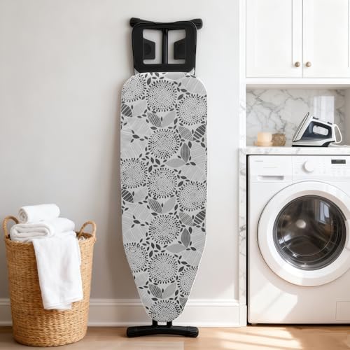 Ironing Board Cover and Pad,15x48In Sewn-in Thick Feltpads - color: 15x48in-white Grey