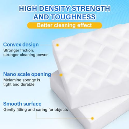 100Pack 2X Magic Sponges Cleaning Eraser, Density Stronger Melamine Sponge - size: 100