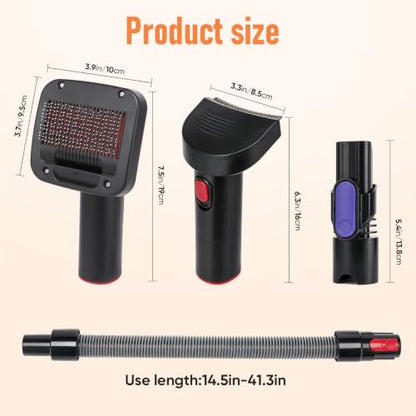 Pet Hair Grooming Brush Vacuum Attachment Kit Compatible with Shark IX & IZ Series 4pcs - color: Pet Set-4pcs
