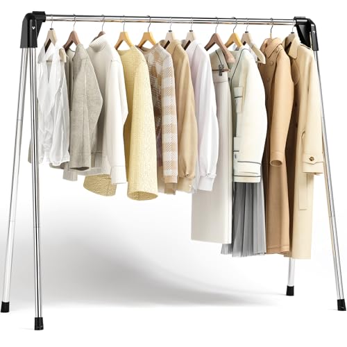 APEXCHASER Upgraded 55" L Stainless Steel Clothes Drying Rack - size: 55 inch New