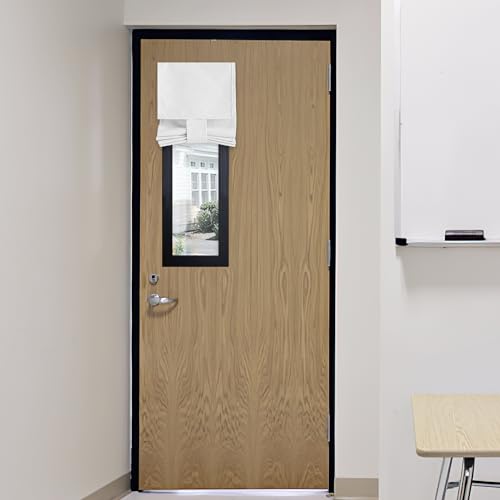RYB HOME Classroom Door Window Cover, Privacy Sunlight Shades for Office - color: White, size: 8"W x 36"L (Pack of 1)