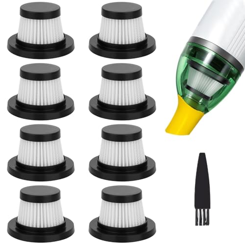 Hepa Filter Replacement for Handheld Vacuum Cleaner as Seen on TV: Washable and Reusable Filters Fit for Compact Cordless Handheld Vacuum Cleaner (8 Pack)