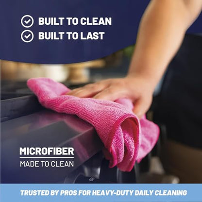 Microfiber Cleaning Wholesale Cloths (48 Pack) | Size 12" x 12"| All Purpose Microfiber Towels - Clean, Dust, Polish, Scrub, Absorbent (Blue) - color: Blue, size: 48 Count (Pack of 1)