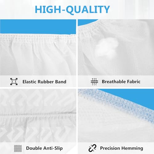 squish 200 Pack Shoe Covers Disposable Non-Slip, White Non-Woven Fabric Boot Covers for Indoors Breathable Slip Resistant Durable Boot&Shoes Cover, Protector Covers Fits Virtually Most Shoes - color: White