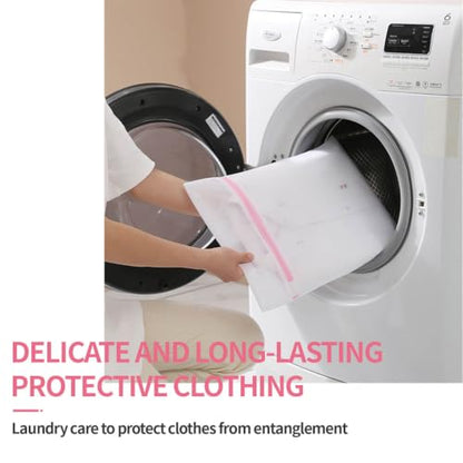 Extra Large Mesh Laundry Bags Washing Bag 2Pack Delicates Bag and Zipper Laundry Bag Jumbo for Washing Machine Large Mesh Bags for Blankets, Bedding, Coats, Toys (2PCS-XXXL) - size: XX-Large