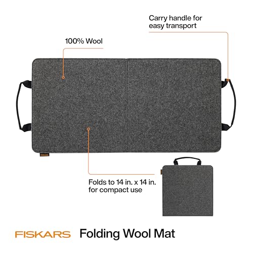Fiskars 14" x 28" Folding Wool Pressing Mat, Portable Ironing Surface - size: 28"L x 14"W