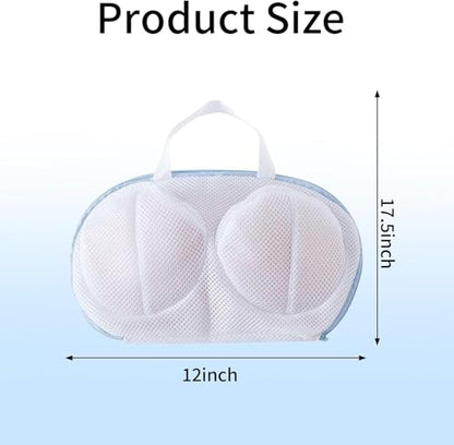 4 Pack Bra Washing Bags for Laundry, 3D Protective Bracket Mesh Bra Laundry Bags for Washing Machine Brassiere Wash Bags with Handle and Zipper for Delicates Lingerie (4PCS Grey) - color: 4PCS Grey