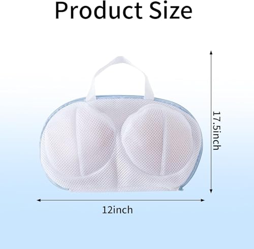 4 Pack Bra Washing Bags for Laundry, 3D Protective Bracket Mesh Bra Laundry Bags for Washing Machine Brassiere Wash Bags with Handle and Zipper for Delicates Lingerie (4PCS Grey) - color: 4PCS Grey