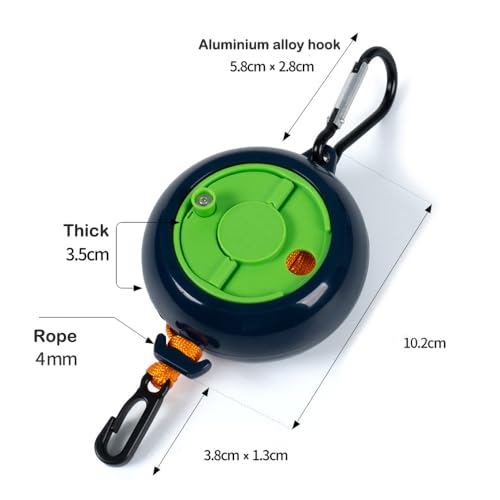 Travel Clothesline, 32ft/10M Portable Retractable Camping Clothesline, Cruise RV & Camping Essentials Drying Line, Outdoor Camper Accessories