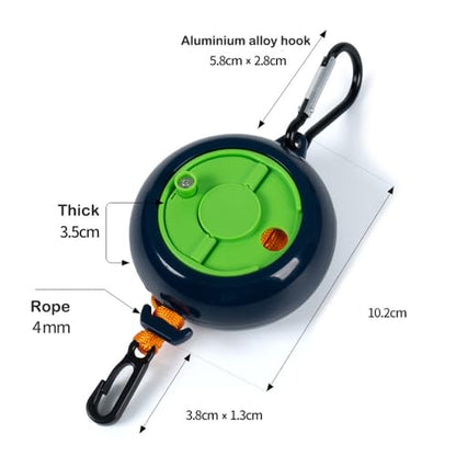 Travel Clothesline, 32ft/10M Portable Retractable Camping Clothesline, Cruise RV & Camping Essentials Drying Line, Outdoor Camper Accessories
