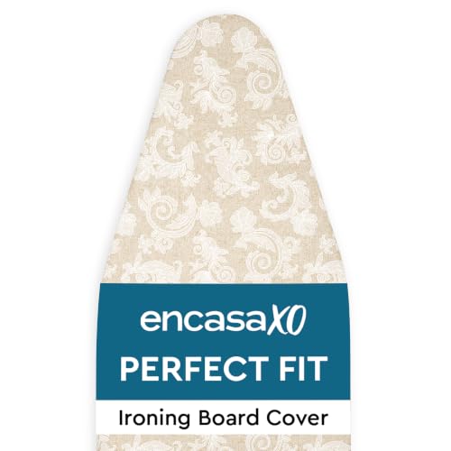Encasa XO Ironing Board Cover and Pad, Medium, 42"x14" - Beige - color: Beige, size: Medium
