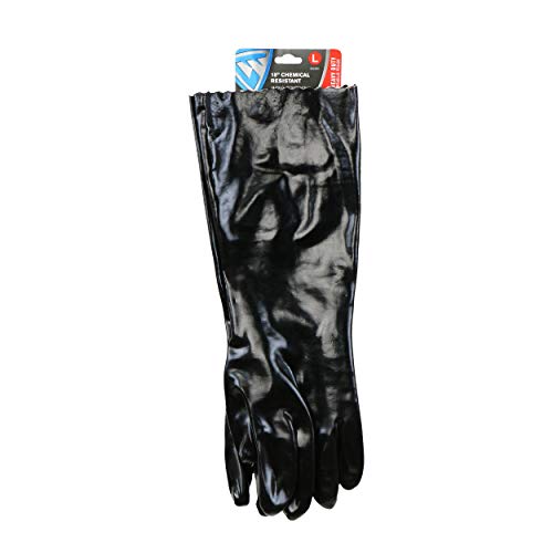 West Chester 12018 Chemical Resistant PVC Coated Work Gloves: 18" Length, Size Large, 2 Pairs - size: One Size (2 Count) (Pack of 3), style: 1 Pair