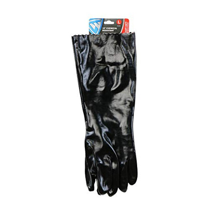 West Chester 12018 Chemical Resistant PVC Coated Work Gloves: 18" Length, Size Large, 2 Pairs - size: One Size (2 Count) (Pack of 3), style: 1 Pair