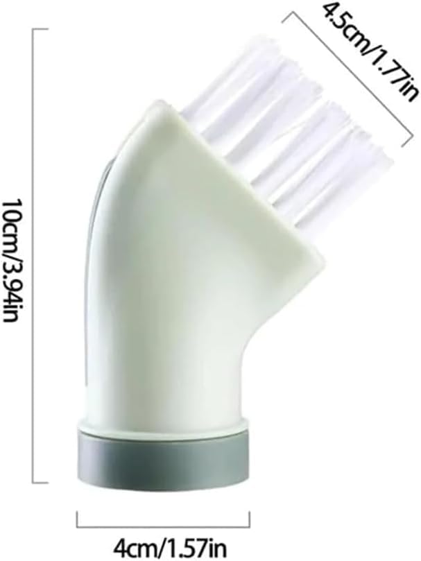 Multi-use Cleaning Brush Can Be Connected to Mineral Water Bottle, Multi-Purpose Bottle Gap Cleaning Brush (White), 2 pcs - color: White