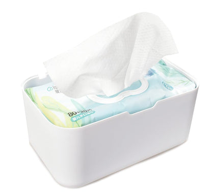 Tissue Box Cover Seal Rectangular Dryer Sheet Dispenser Storage Wet Wipes for Storage on Bathroom Vanity, Countertop, Bedroom Dresser (Gray/White) - color: Gray /White