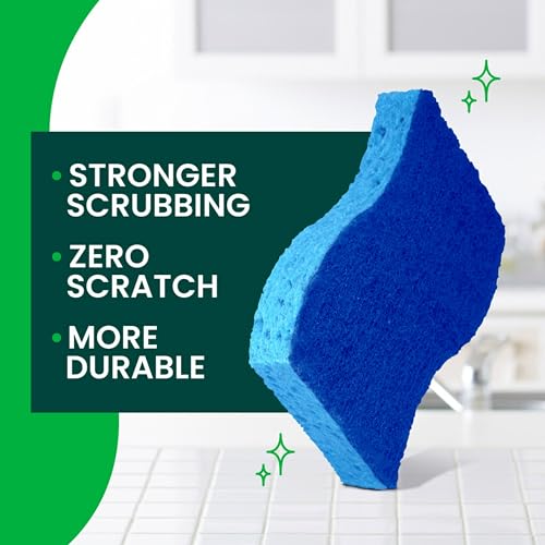 Scotch-Brite Zero Scratch Scrub Sponge, 6 Kitchen Sponges for Cleaning Around the Home, Bathroom & More, Scratch-Free Dish Scrubber, Multi-Surface Safe, Best for Nonstick Pots and Pans, (Pack of 2) - size: 6 Scrub Sponges (Pack of 2)