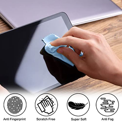 Eyeglass Cleaning Cloth Glasses Cleaner 12Pack Microfiber Lens Cleaner Eyewear Sunglass Wipes for Glass Jewelry Screen Camera Lint Free Thick 5x6 Inch (Blue, 5x6) - color: Blue, size: 5x6