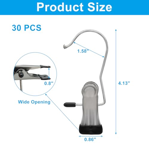 Zorfeter Boot Hangers, Heavy Duty Hanging Clips, 30 Pack - size: 30 PCS