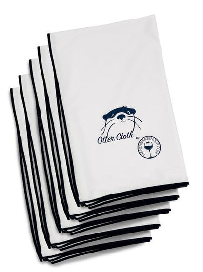 Trendy Bartender Toast to Perfection Microfiber Glass Polishing Lint-Free Cloth for Spotless Shine and a Residue-Free Finish - Pack of 5-25x20 inch - White - color: White, size: 25 x 20 Inch 5-Pack