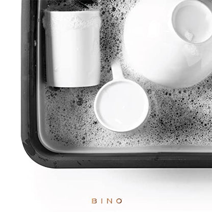 BINO Collapsible Wash Basin - Grey | Portable Dish Tub | Kitchen | Camping | Sink | Home Essentials | Baby Travel | Folding Dish Pan for Maximum Space Saving - color: Gray