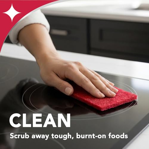 Weiman Cooktop Scrubbing Pads, Scratch-Free Cleaning Pads for Cermaic, Glass Cooktop Surfaces, Removes Tough Burned-On Food & Residue, 6 Pack - size: (Pack of 6)