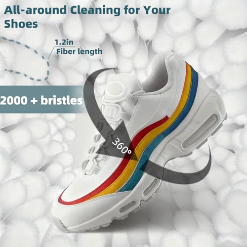 Shoe Washing Machine Bag Laundry Shoe Bag for Washer and Dryer Reusable 2pc Shoe Cleaning Bags for Sneakers 360° Deep Cleaning Machine for All Shoes Types With Self-locking Zipper - color: White 2Pcs
