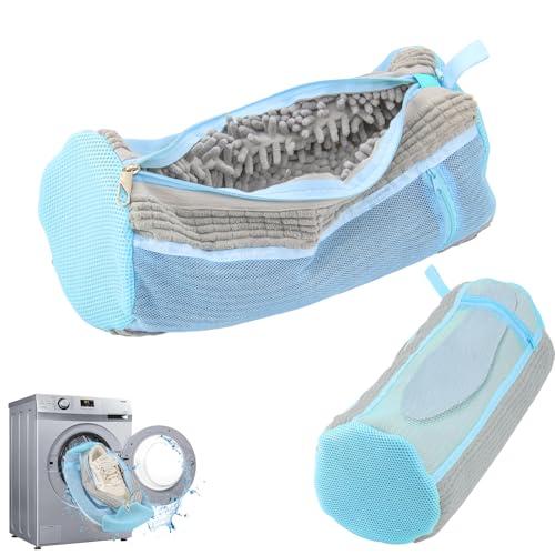 Shoe Washing Machine Bag 2 Pcs Reusable Shoe Cleaning Bag for Sneaker Tennis Shoes Cleaner Kit Laundry Shoe Bag for Washer and Dryer (Grey, Small) - color: Grey, size: Small