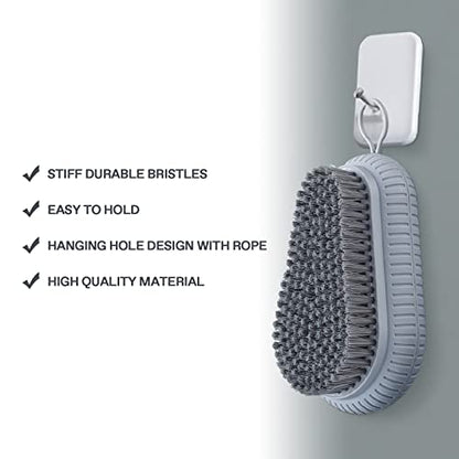 VWMYQ Heavy Duty Fingernail Scrub Brush, Durable Stiff Bristles Hand and Nail Cleaning Brush for Men & Mechanics (Hand Wash Brush - Grey) - color: Gray