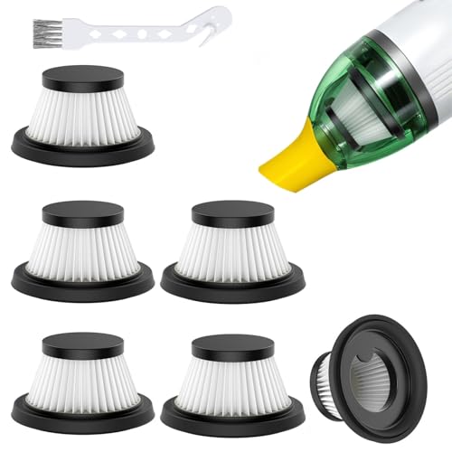 6 Pack Vacuum Filter Replacement for Compact Cordless Vacuum Cleaner - size: Duck Vac Filter-6 Pack