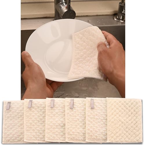 White Microfiber Scrubbing Pads, Non-Scratch for Pots, 6-Pack - color: White 6pcs