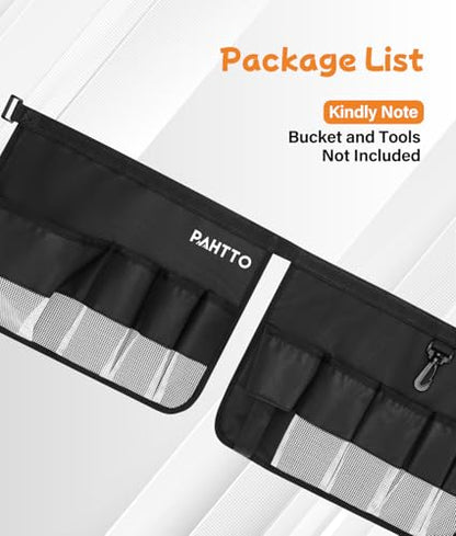 Bucket Tool Organizer, 5 Gallon Garden Bucket Tool Bag with Mesh Pocket