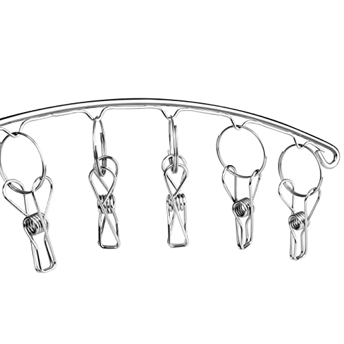 Toplife Clothes Hanger with 10 Clips, Set of 4 Clothes Drying Rack(Indoors)