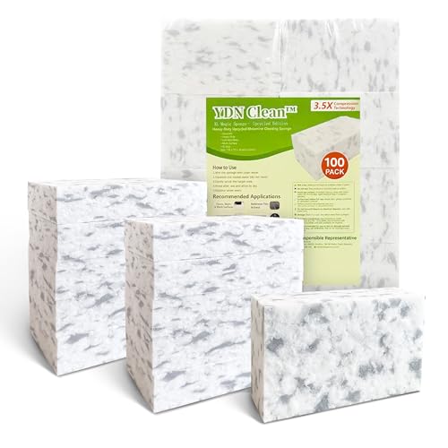 Multi-Purpose 3.5X High-Density Melamine Foam Cleaning Pads in Bulk (100)