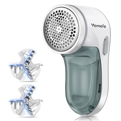 Fabric Shaver, Electric Lint Remover for Clothes & Furniture, Sweater Shaver & Pilling Remover, Depiller wtih 2 Extra Blades Included, Lint Shaver for Clothing - Battery Operated - color: Gray