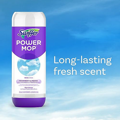 Swiffer PowerMop Liquid Floor Cleaner Refills, Solution for Power Mop, Fresh Scent, 2 Count Mopping Fluid Replacement Bottle, Spray Mops Cleaning Juice, No Bucket Needed, Multi-Surface and Wood - size: 25.35 Fl Oz (Pack of 2)