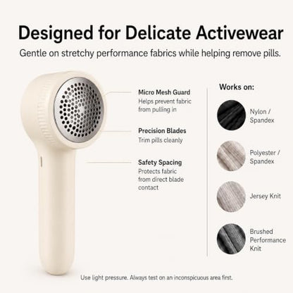 Fabric Shaver for Yoga Pants Leggings Activewear, Electric Lint Shaver, Clothes Pilling Remover for Clothing Yoga Leggings, Safe Shavers to Remove Pilling, Rechargeable Clothes Lint Fuzz Depiller
