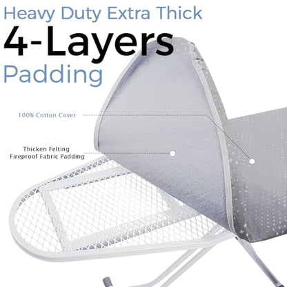 SheeChung Ironing Board 13"x43",Full Size Iron Board with Rest,Adjustable - style: 43x13-Grey
