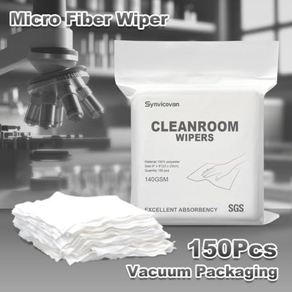 Cleanroom Cloth Wipes 9"x9",140GSM,Bag of 150 Pcs - size: 9" x 9" (Pack of 150)