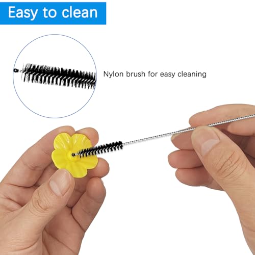 21 Pcs Nylon Mini Cleaning Brush Set Metal Straws Air Brush for Home Household Use Humming Bird Feeders Coffee Machine Tubing Pipe Cleaner Nozzle