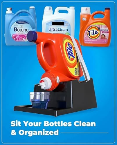Liquid Laundry Detergent Holder Stand with Drip Tray - 1 Pack - Black - color: Black