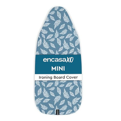 Encasa XO Ironing Board Cover and Pad, Thick Felt 28"x12" - color: Big Leaves Blue, size: Mini (28"x12")