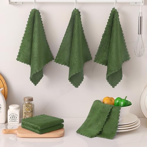 Kitinjoy 24 Pack Kitchen Cloths Dish Towels (10" x 10", Grass Green) - color: Grass Green, size: 10 X 10 inch- 24 Pack