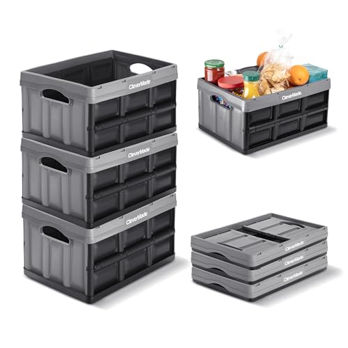CleverMade Collapsible Storage Bin (100% Recycled) - 32L - Stone (3PK) - color: Stone, size: 32l - 3 Pack