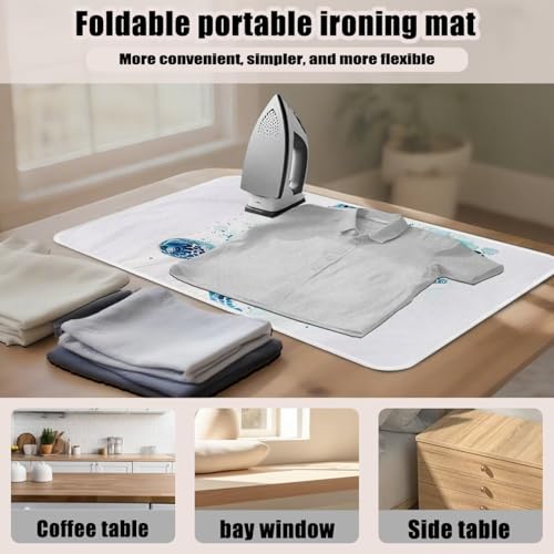 Ironing Mat Thickened Ironing Blanket Sea Turtle Portable Heat Resistant Ironing Pad for Washer,Dryer,Table Top,Countertop,Small Ironing Board - color: Sea Turtle