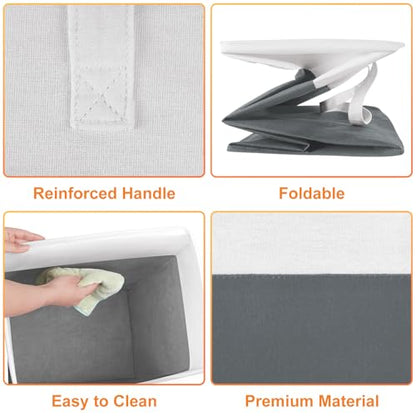 TasticTotes Laundry Basket 3 Pack, Laundry Hamper, 88L-Grey - color: Grey, size: 88L