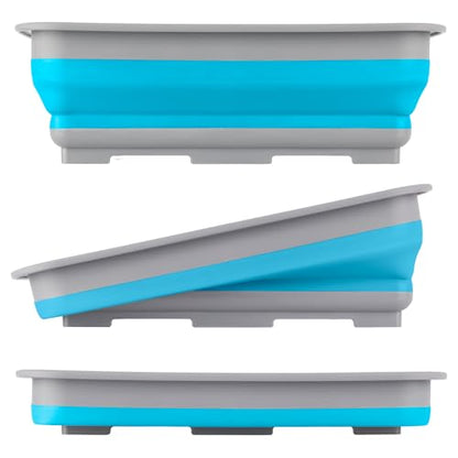 Wakeman Collapsible Bucket for Cleaning Supplies, Blue, 7.27L - color: Blue, size: 1-Pack
